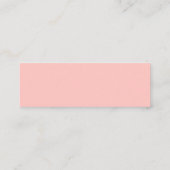 モダン赤面 |ピンクの花シック結婚サイト スキニー名刺 (裏面)