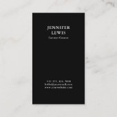 モダン赤面&ブラックフォトソーシャルメディア 名刺 (裏面)