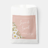 モダン赤面&ホワイトデイジー結婚ズ フェイバーバッグ (正面)