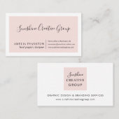 モダン赤面 名刺 (正面/裏面)