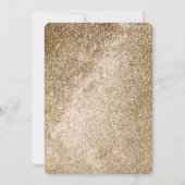 モダン赤面&金ゴールドラウンドグラム結婚ズ 招待状 (裏面)