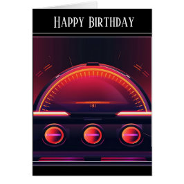 モダン走行距離計グリーティングカード