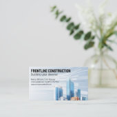 モダン超高層ビル建物 | ダウンタウンシティ 名刺 (スタンド正面)