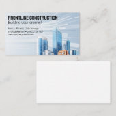 モダン超高層ビル建物 | ダウンタウンシティ 名刺 (正面/裏面)