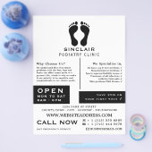 モダン足跡、ポディトリクリニック チラシ (シングル)