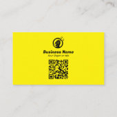 モダン車の整備士 |黄色 名刺 (裏面)