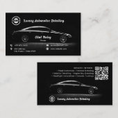 モダン車の詳細 |黒 名刺 (正面/裏面)