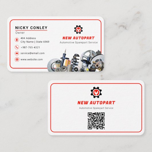 モダン車の部 |白 名刺 (正面/裏面)