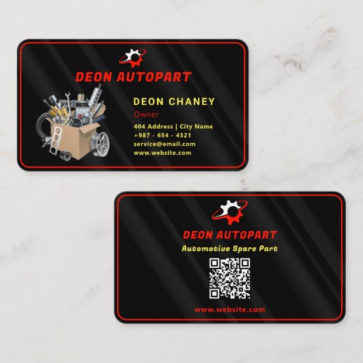 モダン車の部 |黒 名刺 (正面/裏面)