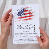 モダン軍隊退職パーティー 招待状