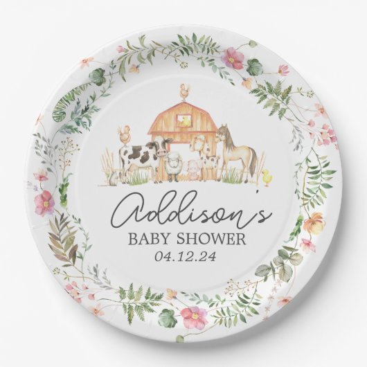 モダン農園紙プレート ペーパープレート (正面)