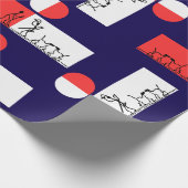 モダン農家 – 濃い青で設定 ラッピングペーパー (角)