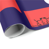 モダン農家 – 濃い青で設定 ラッピングペーパー (ロールコーナー)