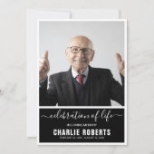 モダン追悼会 |生命のお祝い 招待状 (正面)