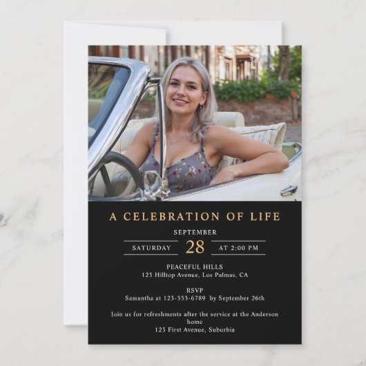 モダン追悼式 招待状 (正面)