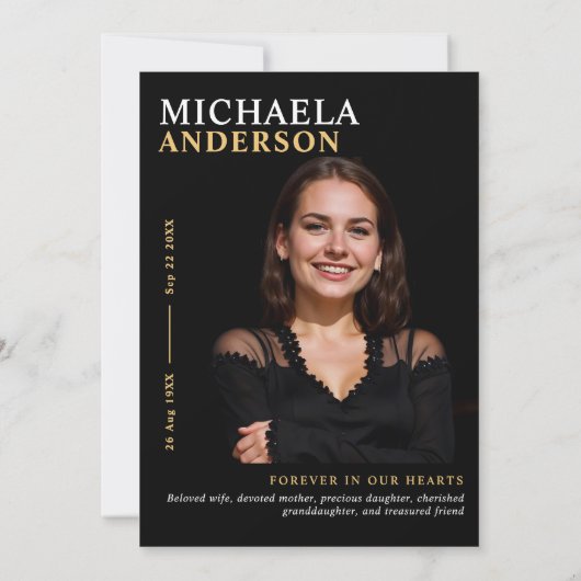 モダン追悼式 招待状 (裏面)