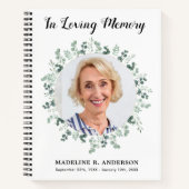 モダン追悼絵画葬祭招待帳 ノートブック (正面)