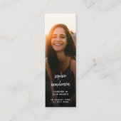 モダン追悼詩ミニブックマークカード スキニー名刺 (正面)