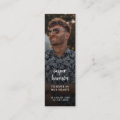 モダン追悼詩ミニブックマークカード スキニー名刺 (正面)