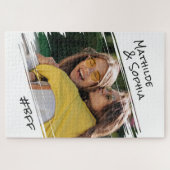 モダン通りアートあなたの写真を追加しますBBF友最高の人 ジグソーパズル (横)