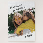 モダン通りアートあなたの写真を追加しますBBF友最高の人 ジグソーパズル (縦)