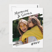 モダン通りアートあなたの写真を追加しますBBF友最高の人 ポストカード (正面/裏面)