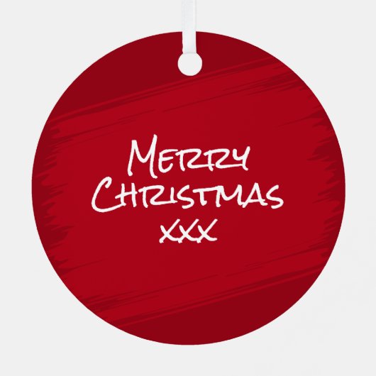 モダン通りアート写真を追加Love Youクリスマス メタルオーナメント (裏面)