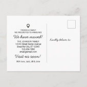 モダン通りマップのピン引っ越しました新しいホーム移動 案内ポストカード (裏面)