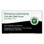 モダン造園サービス磁気名刺 マグネット名刺 (正面)