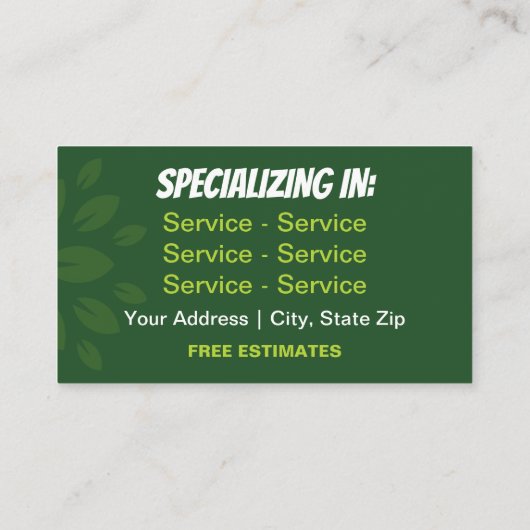 モダン造園両面 名刺 (裏面)