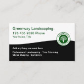 モダン造園・サービスのビジネス・プロファイル・カード 名刺 (正面)