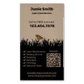 モダン造園 – 芝生気に マグネット名刺 (正面縦)