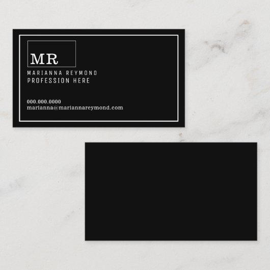 モダン連絡入門証 名刺 (正面/裏面)