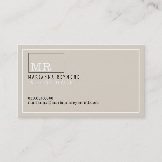 モダン連絡導入カード コーリングカード (正面)