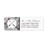 モダン部族の羽毛ボヘミ結婚アン ラベル (正面)