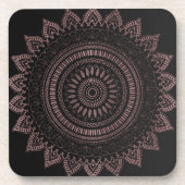 モダン部族バラ金ゴールドデザイン コースター (正面)