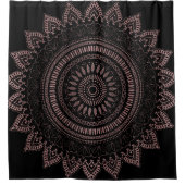 モダン部族バラ金ゴールドデザイン シャワーカーテン (正面)