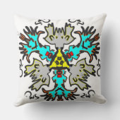 モダン部族パターン クッション (裏面)