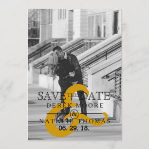 モダン都市ミニマリスト  写真の日付を保存 セーブザデート