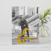 モダン都市ミニマリスト |写真の日付を保存 セーブザデート (スタンド正面)