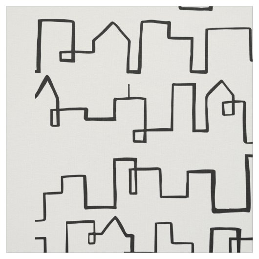 モダン都市景観絵を描デザイン ファブリック (見本)