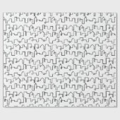 モダン都市景観絵を描デザイン ラッピングペーパー (フラット)