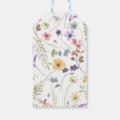 モダン野カラフル花フローラブライダルシャワー ギフトタグ (裏面)