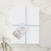 モダン野カラフル花フローラブライダルシャワー ギフトタグ (より糸付き)