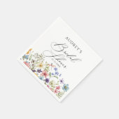 モダン野カラフル花フローラブライダルシャワー スタンダードカクテルナプキン (角)