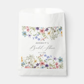 モダン野カラフル花フローラブライダルシャワー フェイバーバッグ (正面)