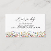 モダン野カラフル花フローラ本ベビー エンクロージャーカード (正面)