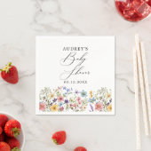 モダン野カラフル花フローラ本ベビー スタンダードカクテルナプキン (インサイチュ)