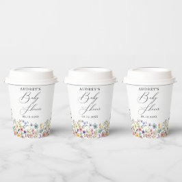 モダン野カラフル花フローラ本ベビー 紙コップ