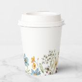 モダン野カラフル花フローラ本ベビー 紙コップ (裏面)